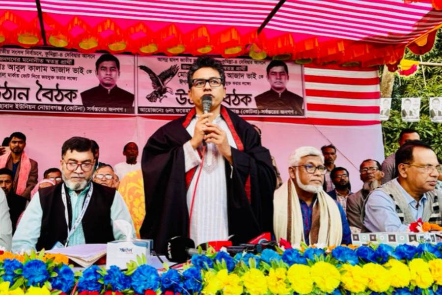 'ঈগলে ভোট দিন, বন্ধ হবে গোমতীর মাটি লুট ও চাঁদাবাজি : আবুল কালাম আজাদ 