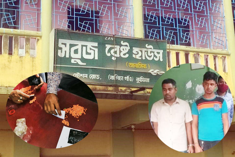 আবাসিক হোটেলে মোবাইল কোর্ট ,  তিন হাজার ইয়াবাসহ আটক ২ 