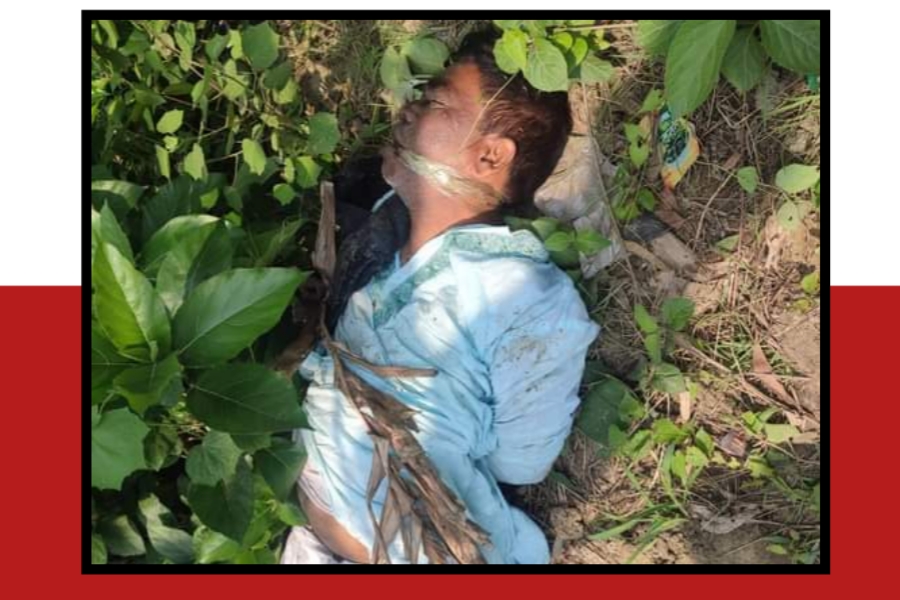 মহাসড়কের পাশে মুখে কস্টেপ পেঁচানো লাশ